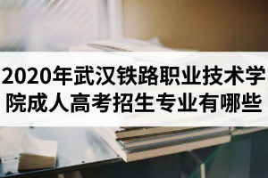 2020年武漢鐵路職業(yè)技術(shù)學(xué)院成人高考招生專業(yè)有哪些?
