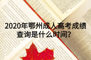 2020年鄂州成人高考成績(jī)查詢是什么時(shí)間？