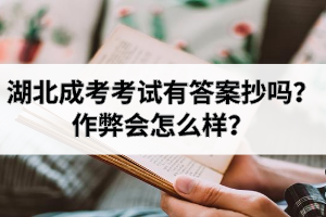 湖北成考考試有答案抄嗎？作弊會怎么樣？