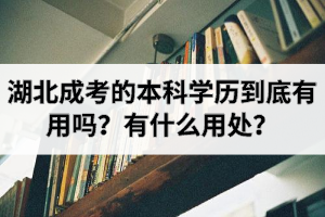 湖北成考的本科學(xué)歷到底有用嗎？