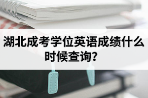 湖北成考學(xué)位英語成績什么時候查詢？