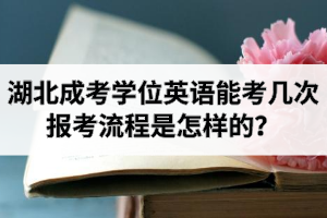 湖北成考學(xué)位英語能考幾次？報考流程是怎樣的？