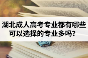 湖北成人高考專業(yè)都有哪些？可以選擇的專業(yè)多嗎？