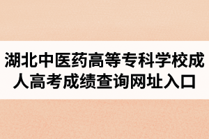 2020年湖北中醫(yī)藥高等?？茖W(xué)校成人高考成績查詢網(wǎng)址入口