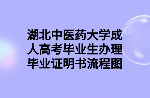 湖北中醫(yī)藥大學(xué)成人高考畢業(yè)生辦理畢業(yè)證明書流程圖