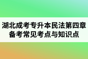 湖北省成人高考專升本民法考試第四章備考常見考點(diǎn)與知識點(diǎn)