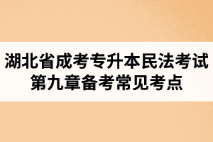 湖北省成人高考專升本民法考試第九章備考常見考點(diǎn)與知識(shí)點(diǎn)