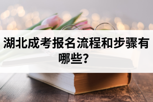 湖北成考報名流程和步驟有哪些？