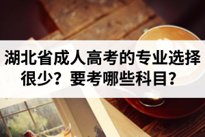 湖北省成人高考的專業(yè)選擇很少？怎么知道要考哪些科目？