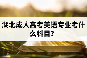 湖北成人高考英語(yǔ)專業(yè)考什么科目？