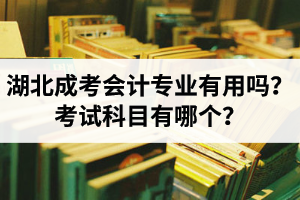 湖北成人高考會計(jì)專業(yè)有用嗎？都考什么？