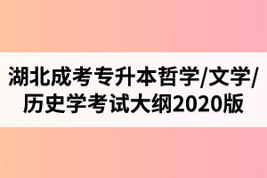 湖北成人高考專升本“哲學(xué)、文學(xué)、歷史學(xué)”復(fù)習(xí)考試大綱（2020年版）