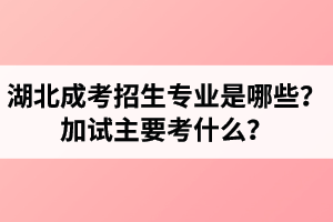 湖北成考有加試的招生專業(yè)是哪些？加試主要考什么？需要自帶考試用品嗎？