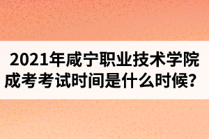 2021年咸寧職業(yè)技術(shù)學(xué)院成人高考考試時(shí)間是什么時(shí)候？
