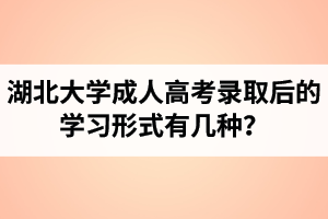 湖北大學成人高考錄取后的學習形式有幾種？教學時間是怎樣安排的？
