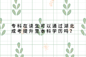 ?？圃谧x生可以通過湖北成考提升至本科學(xué)歷嗎？