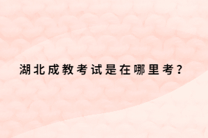 湖北成教考試是在哪里考？