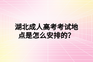 湖北成人高考考試地點是怎么安排的？