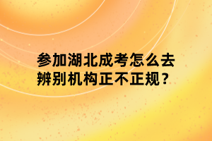 參加湖北成考怎么去辨別機構正不正規(guī)？