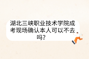 湖北三峽職業(yè)技術(shù)學(xué)院成考現(xiàn)場確認本人可以不去嗎？