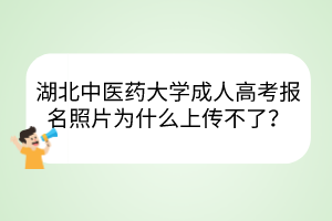 湖北中醫(yī)藥大學(xué)成人高考報(bào)名照片為什么上傳不了？