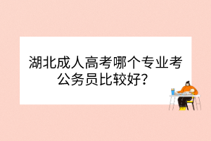湖北成人高考哪個專業(yè)考公務員比較好？