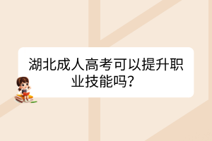 湖北成人高考可以提升職業(yè)技能嗎？