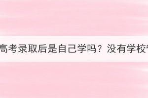 湖北成人高考錄取后是自己學(xué)嗎？沒有學(xué)校管理嗎？