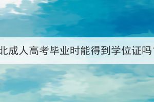 湖北成人高考畢業(yè)時能得到學(xué)位證嗎？