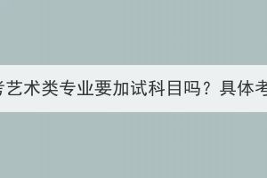 湖北成考藝術(shù)類專業(yè)要加試科目嗎？具體考什么？