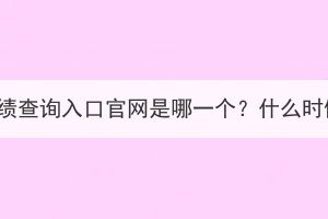 湖北成人高考成績查詢?nèi)肟诠倬W(wǎng)是哪一個(gè)？什么時(shí)候可以查成績？