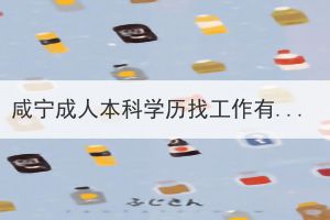 咸寧成人本科學(xué)歷找工作有用嗎？