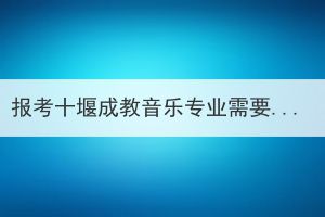 報(bào)考十堰成教音樂專業(yè)需要考什么？如何復(fù)習(xí)？