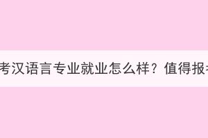 湖北成考漢語言專業(yè)就業(yè)怎么樣？值得報考嗎？