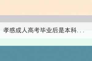 孝感成人高考畢業(yè)后是本科學(xué)歷嗎？
