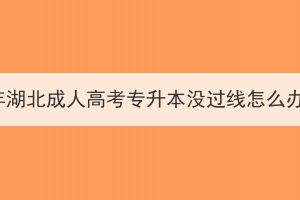 今年湖北成人高考專升本沒過線怎么辦？