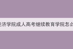 湖北經(jīng)濟學院成人高考繼續(xù)教育學院怎么樣？