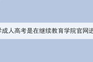華中師范大學(xué)成人高考是在繼續(xù)教育學(xué)院官網(wǎng)進(jìn)行報(bào)名嗎？