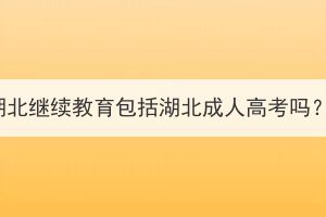 湖北繼續(xù)教育包括湖北成人高考嗎？