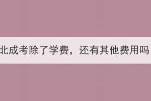 湖北成考除了學(xué)費(fèi)，還有其他費(fèi)用嗎？