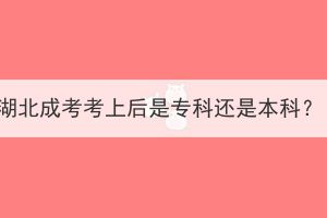 湖北成考考上后是專(zhuān)科還是本科？