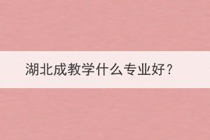 湖北成教學(xué)什么專業(yè)好？