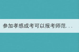 參加孝感成考可以報考師范類的學校嗎？