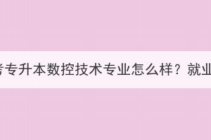 湖北成人高考專升本數(shù)控技術(shù)專業(yè)怎么樣？就業(yè)前景如何？